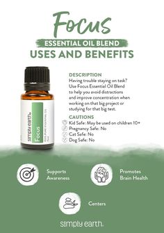 Focus blend is formulated with four different essential oils – Frankincense, Orange (Sweet), Eucalyptus (Globulus), and Cardamom. These essential oils not only blend beautifully but work together to combat mental fatigue. Focus Blend Essential Oils, Essential Oils For Focus, Focus Essential Oil, Focus Essential Oil Blend, Power Of Focus, Cardamom Essential Oil