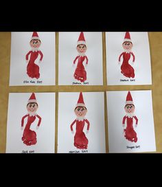 four different pictures of the same elf