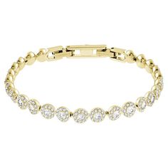 SWAROVSKI Nicholas Swarovski Bracelet, White Crystals, Clear Crystals, Swarovski Jewelry, Tennis Bracelet, Gold Gold, Beautiful Bracelet, Clear Crystal, Crystal Jewelry