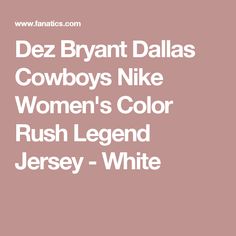 cowboys like women's color rush legend jersey - white