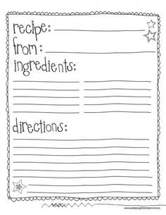 a recipe card with the words, recipe from ingredients directions and directions written on it