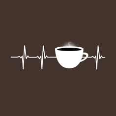 Coffee In My Heartbeat - Coffee - T-Shirt | TeePublic Coffee Heartbeat, Coffee Cotton T-shirt With Screen Print, Coffee Merchandise, Relaxed Fit Coffee T-shirt With Graphic Print, Casual Coffee Slogan T-shirt, Cheap Coffee-colored T-shirt With Text Print, Coffee Tshirt, T Shirts With Sayings, Phone Case Stickers