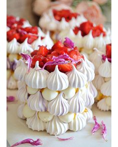 there are many desserts on the table ready to be eaten