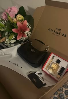 #birthday #gift #ideas #aesthetic #coach #coachbag #ysl #yves#saintlaurentparis #luxury #flowers #bouquet #insta #backtoschool Birthday Gift Ideas Aesthetic, Gift Ideas Aesthetic, Luxury Birthday Gifts, Girly Bags, What In My Bag, Luxury Purses