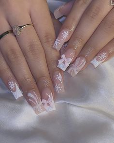 Winter Nails Acrylic, Acrylic Nails Coffin Pink, Christmas Nails Acrylic, Unique Acrylic Nails, Gem Nails, Short Acrylic Nails Designs