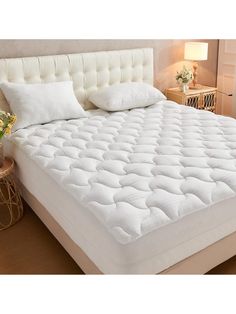 the mattress is made and ready for someone to use it in their home or office