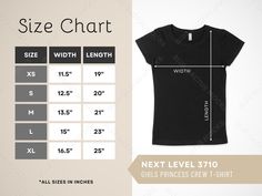 Scoop Neck Tee, Gallery Photo, Size Charts, Crop Tee, Digital Image, Next Level, Design Template, Wellness Design, Womens Tees