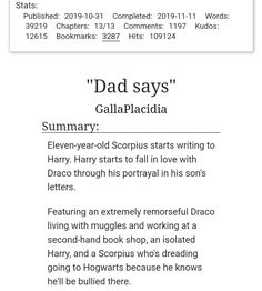 a page from the book dad says'galaplicia '