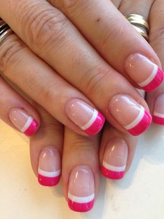 Ongles Gel Violet, French Manicure Nail Designs, Gel French Manicure, French Manicure Designs, Summer Gel Nails, Nail Designs Pictures, Manicure Colors, Manicure Nail Designs, French Manicure Nails