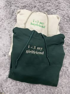 I Love My Boyfriend / Girlfriend Embroidered Matching Set – BOXEDTRENDS I Love My Girlfriend Sweatshirt, Love Hoodie Design, I Love My Girlfriend Hoodie, I Love My Boyfriend Hoodie, Bf Gf Matching Hoodies, I 3 My Boyfriend, Matching Boyfriend, Girlfriend Photo, Smiley Sticker