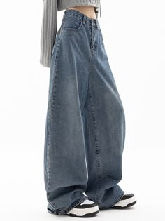 Baggy Boyfriend Jeans, Preppy Punk, Jeans Online Store, 일본 패션, Street Y2k, 90s Baggy, Vintage Preppy, Moda Jeans, Mode Inspo