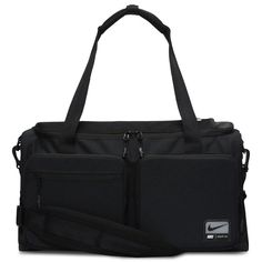 Get ready to smash your training session with the Nike Utility S Power Duffel. Featuring a main compartment that’s big enough to carry your sneakers and a pair of clothes, this duffle bag can stow everything you need for pushing through your workouts. The zippered exterior pockets keep small items separated and organized, while the internal sleeve provides extra space. Enjoy a hands-free and comfortable experience with the Nike Utility S Power Duffel. Nike Utility S Power Duffel features: Densel Casual Nylon Gym Bag For Workout, Large Capacity Practical Gym Bag For Sports, Large Capacity Gym Bag, Sporty Large Capacity Nylon Gym Bag, Sporty Large Capacity Gym Bag For Workout, Sporty Gym Bag With Large Capacity For Workout, Practical Nylon Gym Bag, Athleisure Sports Bag With Large Capacity, Nylon Weekender Bag For Gym