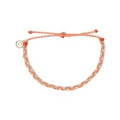 Feel the warmth of the sun with this bright accessory. Orange and white wax-coated strings are braided to create a delicate take on a classic style. Live Life To The Fullest, Pura Vida Bracelets, White Bracelets, Handcrafted Bracelets, Braided Bracelet, Take A Shower, Pink Bracelet, Shades Of Orange, Braided Bracelets