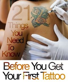 the cover of 21 things you need to know before you get your first tattoo