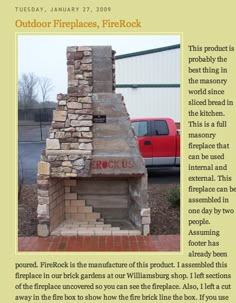 an article about the outdoor fireplaces fire rock