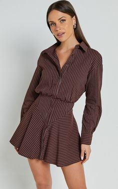 Work Dress Women Office, Long Sleeve Matching Set, Fall Shirt Dress, Collard Dress Outfits, Fall 2024 Dresses, Jcrew Style Inspiration, Classy Everyday Outfits, Class Outfits College, Business Casual Dress Outfits