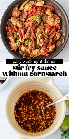 stir fry sauce without cornstarch in a skillet