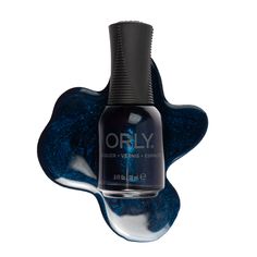 Whisper tales of everlasting enchantment with this magical navy-blue shimmer.Seen first in Holiday 2023 Color Pass Box! Orly Nail Polish, Navy Blue Nails, 2023 Color, Nail Polish Art, Aqua Aura, Blue Nail Polish, Beautiful Nail Designs, Fancy Nails, Nail Polishes