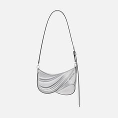 Mugler Curve 01 S Metallic Bag - Chrome Mugler Purse, Puma Creepers, Kids Hero, Silver Bag, Fenty X Puma, Chrome Material, Silver Bags, Retail Interior, Metallic Bag