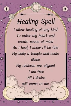 Wicca Healing Spell, Spells For Self Healing, Witchy Spells For Beginners, Spell For Emotional Healing, Witchy Spells Witchcraft, Healing Rituals Witchcraft, Spell For Good Health, Physical Healing Spells, Witchcraft Healing Spell