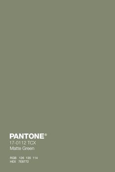 pantone's matte green paint is shown in the color, and it looks like