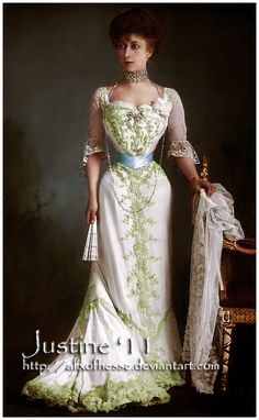 1900s Fashion, Edwardian Dress, 20th Century Fashion, Gibson Girl, Victorian Women, Antique Clothing, فستان سهرة