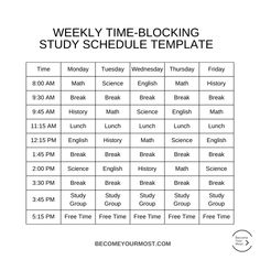 a printable schedule for the week of the school's upcoming student calendars