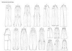 an image of different types of pants