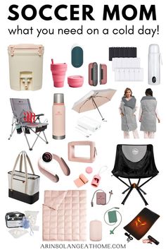 a collage of different items that include an umbrella