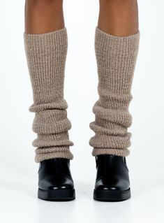 Erekson Leg Warmers Brown Fitted Knit Bottoms For Winter, Cozy Cotton Knee-high Socks For Fall, Winter Soft Knit Bottoms, Fitted Knitted Bottoms For Fall, Winter Cotton Knee-high Socks, Beige Stretch Knee-high Leg Warmers, Cozy One Size Mid-calf Socks, Fitted Beige Knee-high Leg Warmers, Fitted Beige Knee-high Socks For Winter