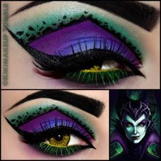 Halloween Hexe Kostüm und Schminke - 30 Ideen und Tipps Maleficent Makeup, Disney Inspired Makeup, Witch Woman, Witch Eyes, Make Up Diy, Fantasy Make-up