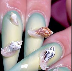 Sculpted Nail Art, Slug Nails, Mysterious Makeup, 3d Gel Nails, Vibe Nails, Junk Nails, Sculpted Nails, Hippie Nails