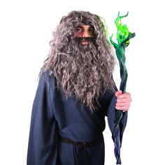 PRICES MAY VARY. A Wig and Beard Set for Wizards – No wizard costume is complete without a long wig and beard set that portrays wisdom. Our wizard set comprises of grey colored long wizard hair and an attached beard costume. The old man wig is 8 inches long while the beard’s length is 12 inches. Premium-Quality Fibers – This Dumbledore costume wig and beard is made of high-quality synthetic fibers attached to a breathable mesh liner. The one-piece fake wig and beard is comfortable and lightweigh Wizard Beard, Gandalf Costume, Dumbledore Costume, Kangaroo Costume, 80s Wig, Old Man Costume, Man Wig, Mens Wig, Beard Costume