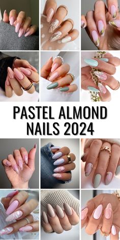 Embrace the charm of Danish design with pastel almond nails 2024. This collection is a tribute to the understated elegance of Scandinavian art, blending solid colors with subtle patterns. The soft pastel palette, ranging from soothing greens to delicate purples, adds a touch of sophistication to any look. Perfect for those who appreciate the beauty in simplicity. Pastel Color Nail Designs, Soft Pastel Nails, Trendy Spring Nails Solid Color, Danish Nails, Trendy Almond Nails 2024, Trendy Nails 2024 Summer, 2024 Spring Nails Almond, Spring Nails 2024 Solid Color, Pastel Summer Nails 2024