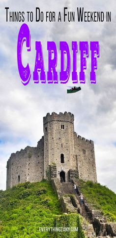 a castle with the words things to do for a fun weekend in cardiff