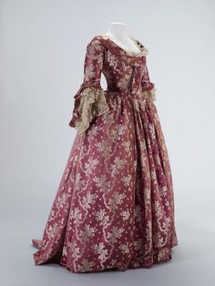 1770s Dress, 1770s Fashion, Victorian Princess, Damask Dress, Colonial Dress, Baroque Floral