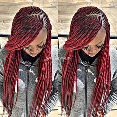 Layer Braids, Mohawk Braids, Blue Braids, Braids Red, Feed Ins, Braiding Hairstyles, Lemonade Braids Hairstyles, Lemonade Braids, Feed In Braids Hairstyles