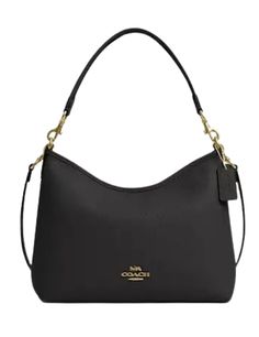 Soft pebble leatherDetachable handle with 11" dropDetachable strap with 22" dropInside zip pocket, inside snap pocketZip-top closureLength: 12.25"Height: 9.25"Width: 4.25"Style # CR148Color: Black Luxury Coach Shoulder Bag For Fall, Luxury Black Coach Shoulder Bag, Elegant Luxury Coach Shoulder Bag, Luxury Designer Coach Shoulder Bag, Luxury Elegant Coach Shoulder Bag, Luxury Coach Shoulder Flap Bag, Coach Bags With Zipper Closure For Fall, Cheap Coach Shoulder Bag For Shopping, Coach Laurel Shoulder Bag