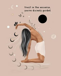 @artbymushka_ Divine Feminine Art, Feminine Quotes, Trust In The Universe, Feminine Spirituality, Boho Poster, Divine Feminine Spirituality, Yoga Design, Energy Art, Celestial Art