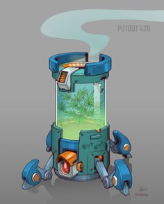 Idle Game, La Rive, Game Concept, Game Concept Art, Robot Design, Robot Art