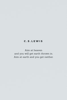 the quote c s lewis is shown in black and white