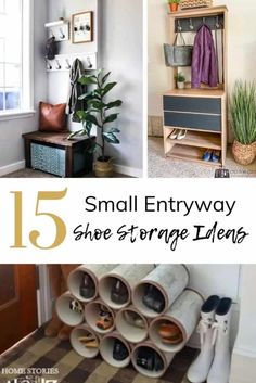 small entryway shoe storage ideas that are easy to make and great for the home