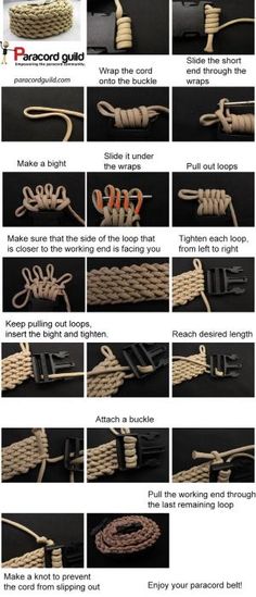 the instructions for how to make a rope bracelet