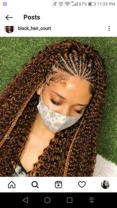 Half Cornrows Half Curly Weave Blonde, Half Weave Half Braids Loose Wave, Cornrows With Curly Weave In The Back, Braids And Curly Weave, Goddess Cornrow Braids With Curls, Braids And Crochet Hairstyles Half, Trible Braids With Curly Hair, Braids With Curly Hair In The Back, Feed In Braids With Curls