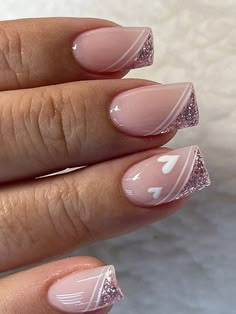 Unghie Sfumate, Fancy Nails Designs, Colorful Nails, Pretty Nail Art Designs, White Nail, Short Acrylic Nails Designs, Fancy Nails, Short Acrylic Nails, Nail Arts