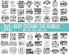 50 baby designs svg bundle