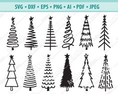 christmas trees svg files for cutting