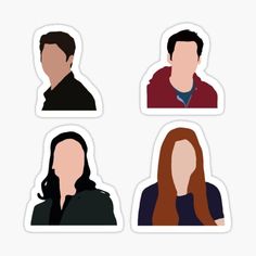 four different avatars sticker