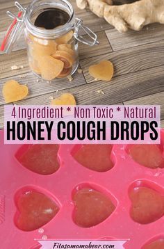 Honey Throat Lozenges, Honey Cough Drops, Cough Drops Homemade, Throat Lozenges, Homemade Cough Remedies, Sick Remedies, Cough Drops, Cold Symptoms, Lemon Ginger