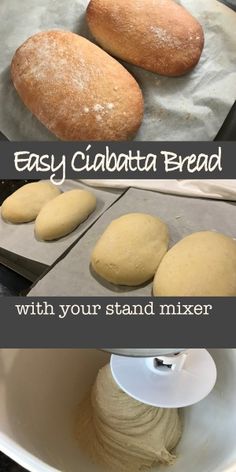 bread is being made in the kitchen and ready to be put into the oven for baking